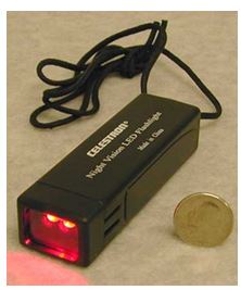A red LED flashlight for astronomy (credit: Astronomics.com)